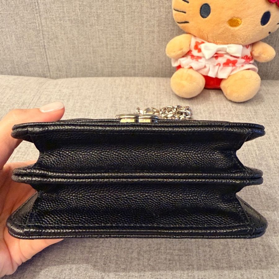 CHANEL 黑銀鏈包-12