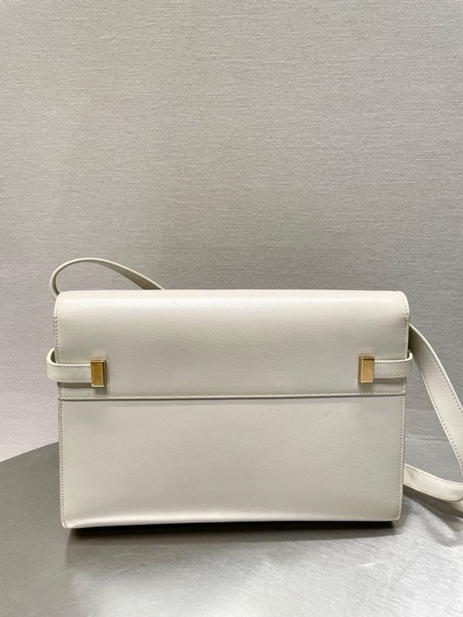 聖羅蘭 YSL 曼哈頓包 復古白色金扣  附件 塵袋尺寸29*20-2