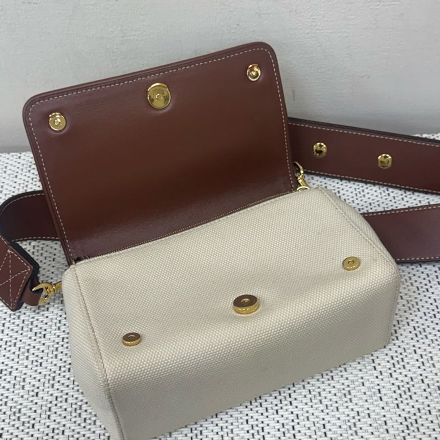BURBERRY經典帆布拼咖小信封包-16
