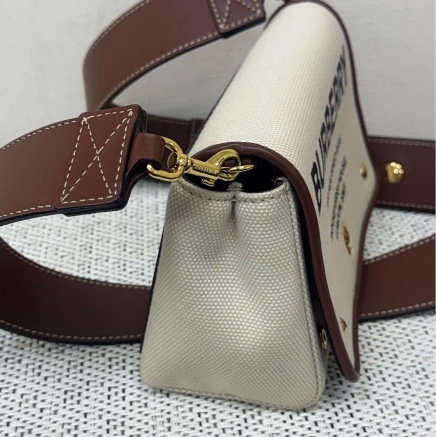 BURBERRY經典帆布拼咖小信封包-17