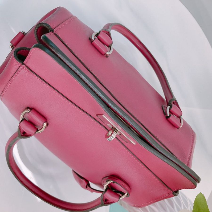 MS0772 Hermes 愛馬仕小號吐司包包 Toolbox Small 20cm Swift L3 Rose Pourpre x PHW-8