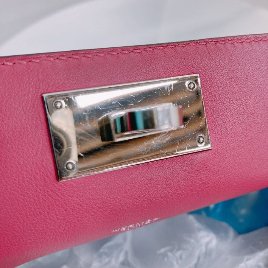 MS0772 Hermes 愛馬仕小號吐司包包 Toolbox Small 20cm Swift L3 Rose Pourpre x PHW-27