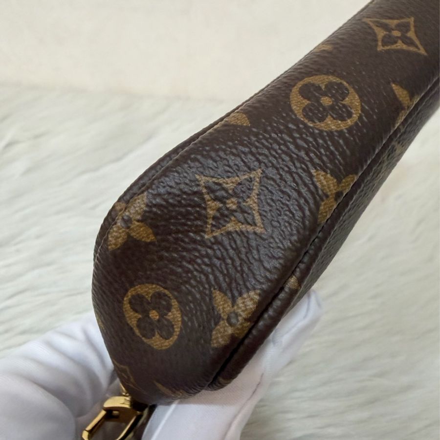 LV M44813 原花字紋老花綠色織帶 麻將包三合一肩背包斜背包手拿包零錢包郵差包腋下包-33