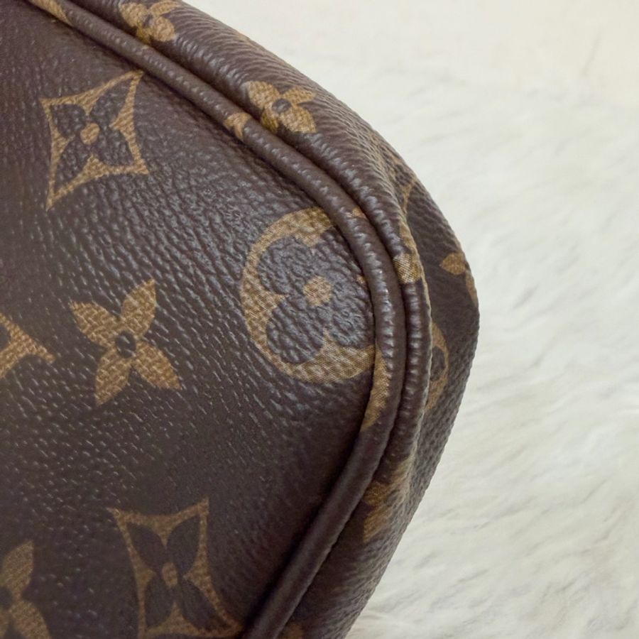 LV M44813 原花字紋老花綠色織帶 麻將包三合一肩背包斜背包手拿包零錢包郵差包腋下包-37