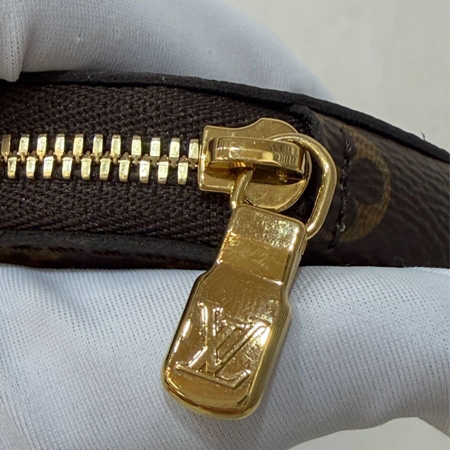 LV M44813 原花字紋老花綠色織帶 麻將包三合一肩背包斜背包手拿包零錢包郵差包腋下包-63
