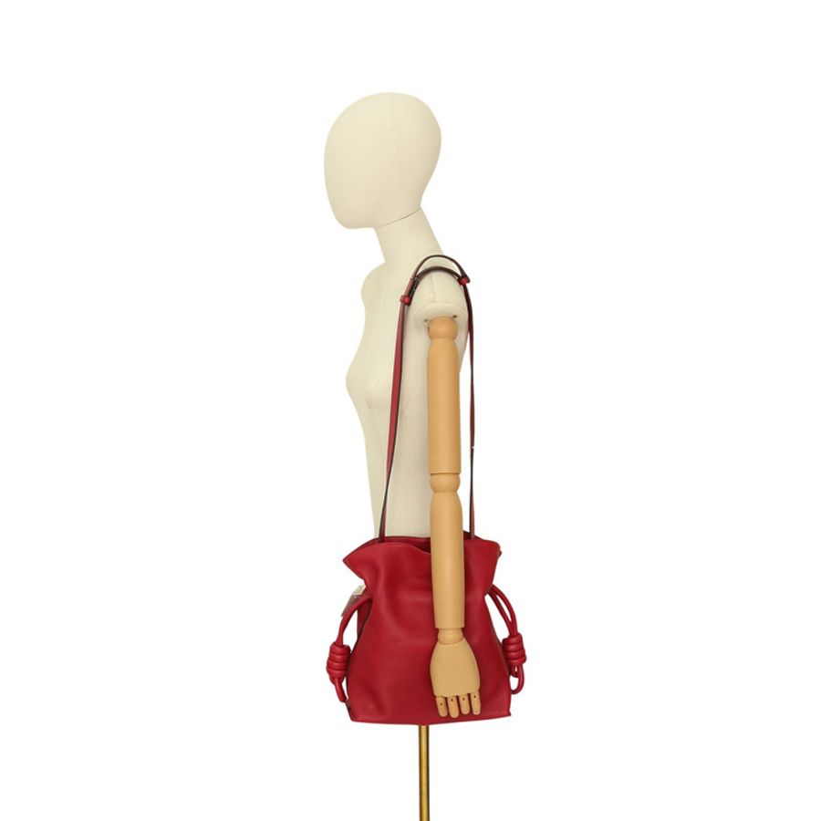 Flamenco Knot 肩背包 紅色 牛皮【LOEWE 羅威】 334.87.K63-5
