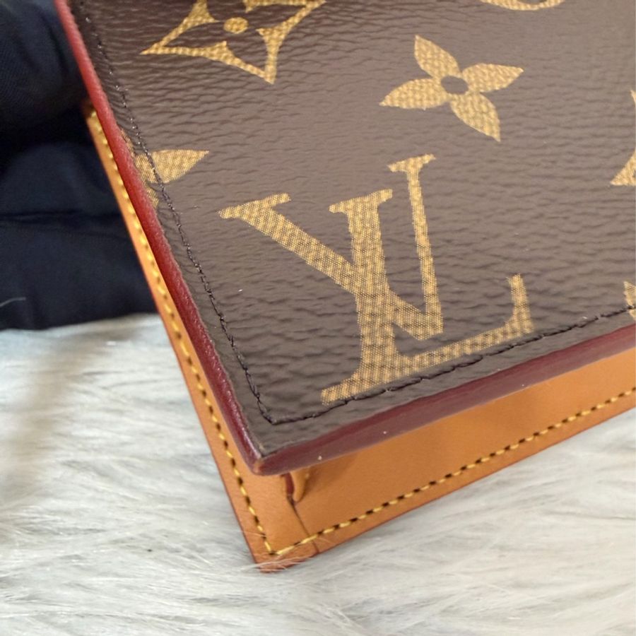 LV M68549 S LOCK 老花金扣皮帶腰包 腰帶90cm 霹靂包 麻將包-7