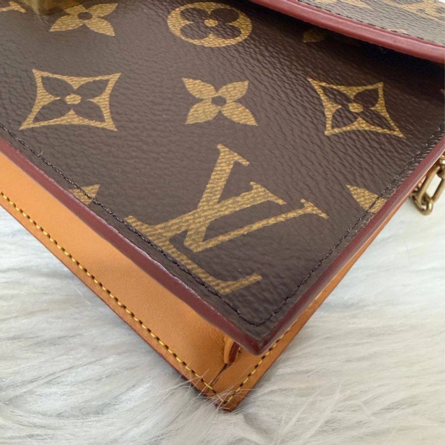 LV M68549 S LOCK 老花金扣皮帶腰包 腰帶90cm 霹靂包 麻將包-10