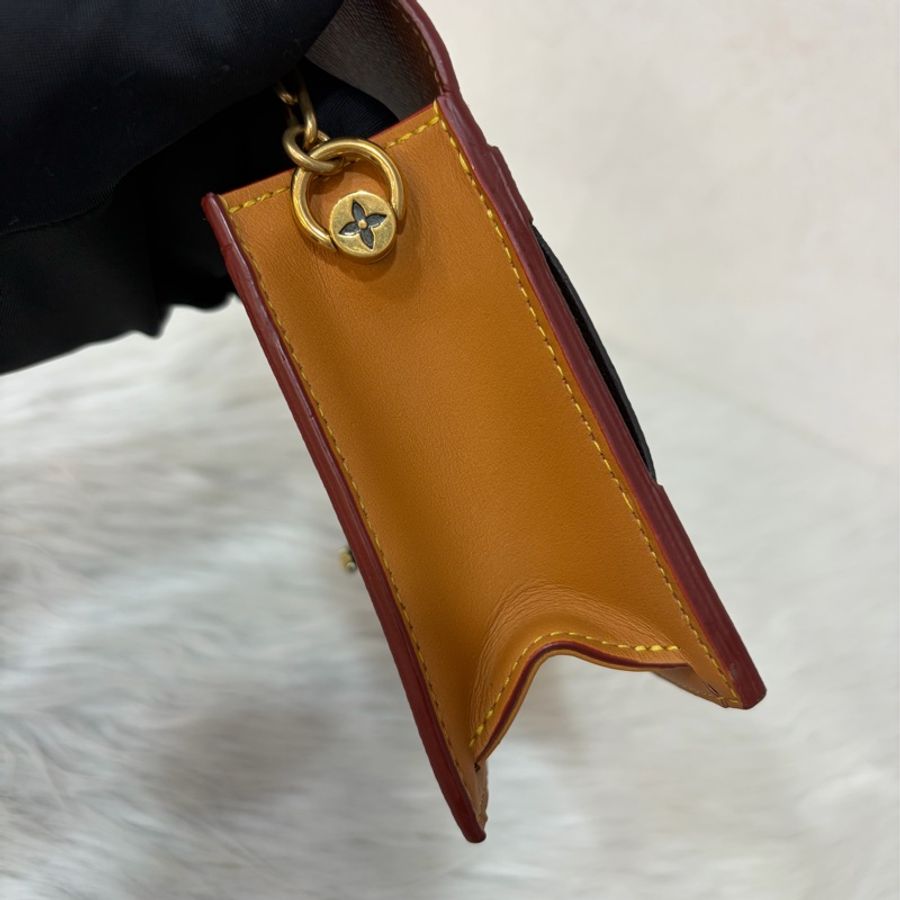 LV M68549 S LOCK 老花金扣皮帶腰包 腰帶90cm 霹靂包 麻將包-38