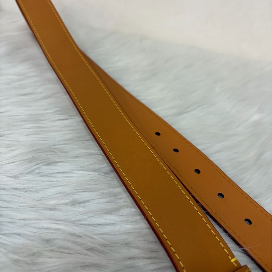 LV M68549 S LOCK 老花金扣皮帶腰包 腰帶90cm 霹靂包 麻將包-45