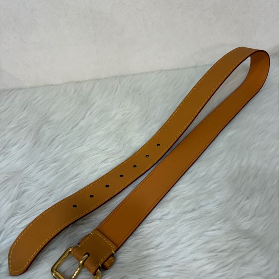 LV M68549 S LOCK 老花金扣皮帶腰包 腰帶90cm 霹靂包 麻將包-46