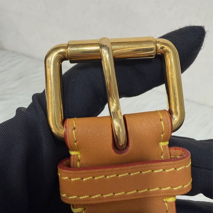 LV M68549 S LOCK 老花金扣皮帶腰包 腰帶90cm 霹靂包 麻將包-49