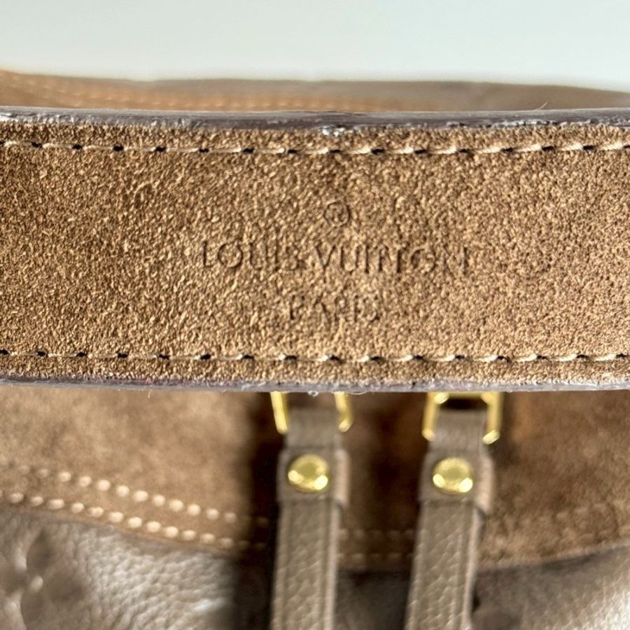 Louis Vuitton Empreinte Audacieuse 壓紋皮革 金扣 麂皮 老花 手提包-6
