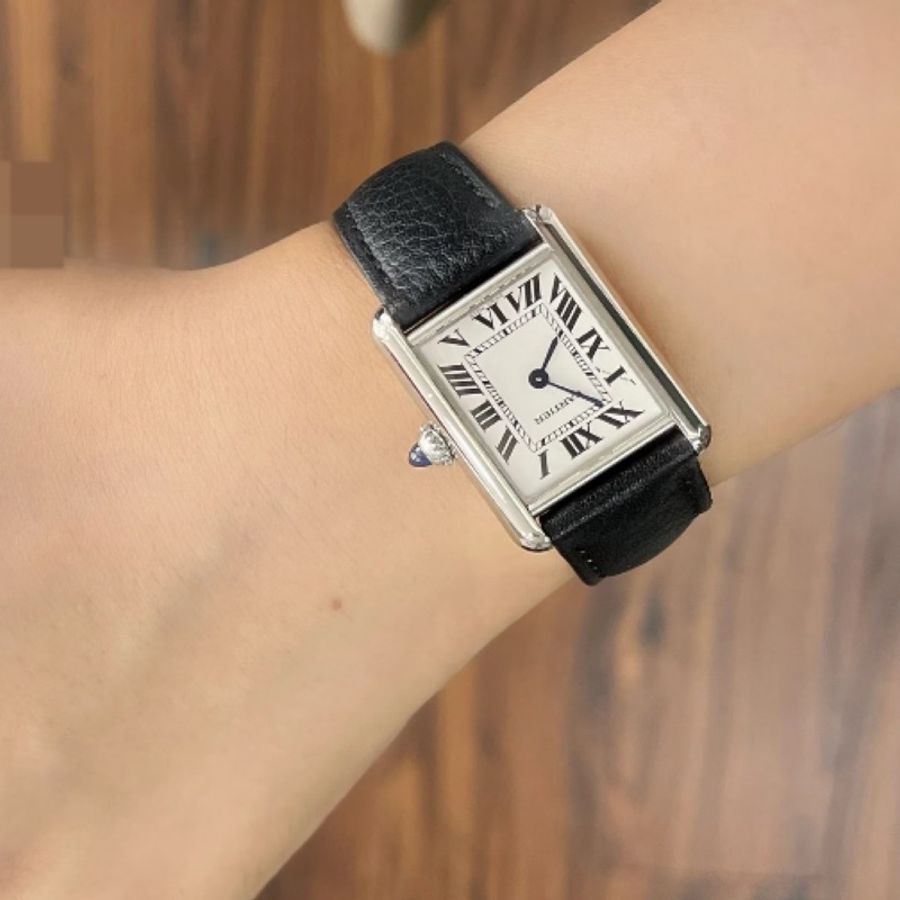 Cartier卡地亞 WSTA0041大號坦克系列 精鋼女款腕表 石英機芯 尺寸25*33mm 25年保卡-1