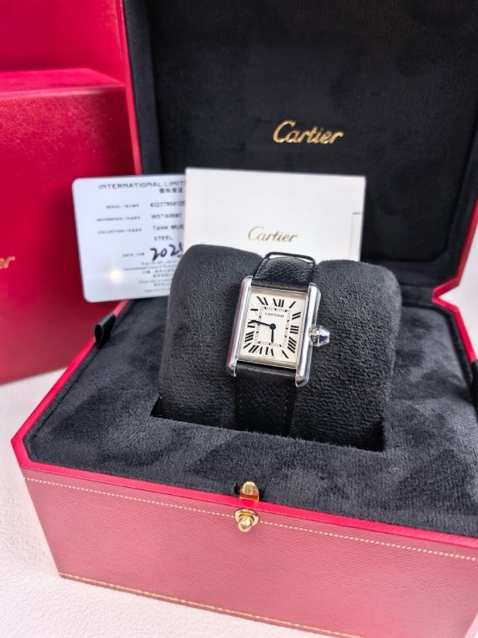 Cartier卡地亞 WSTA0041大號坦克系列 精鋼女款腕表 石英機芯 尺寸25*33mm 25年保卡-2