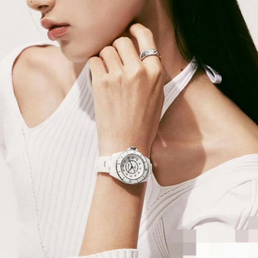 CHANEL香奈兒J12系列白陶瓷機械腕表 38表徑 內圈刻度12鑽-3