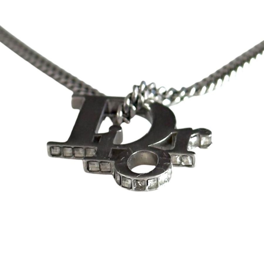 DIOR Oblique 水鑽 頸鏈-5