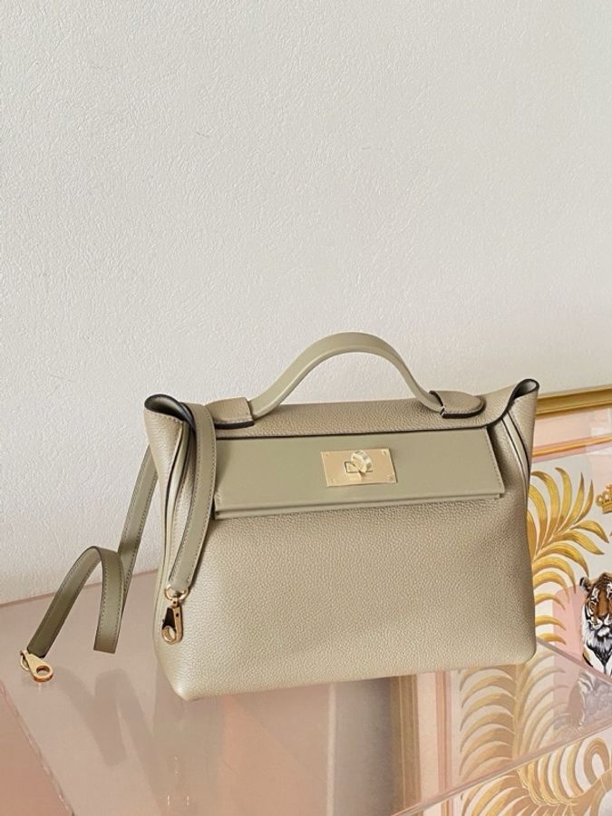 Hermes 愛馬仕2424 29 8Q馬爾法米色 淡金扣 togo皮 擱置品近新 百搭大地色-3