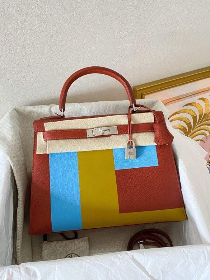 Hermes 愛馬仕Kelly 28 絕版字母包 Letter E-1