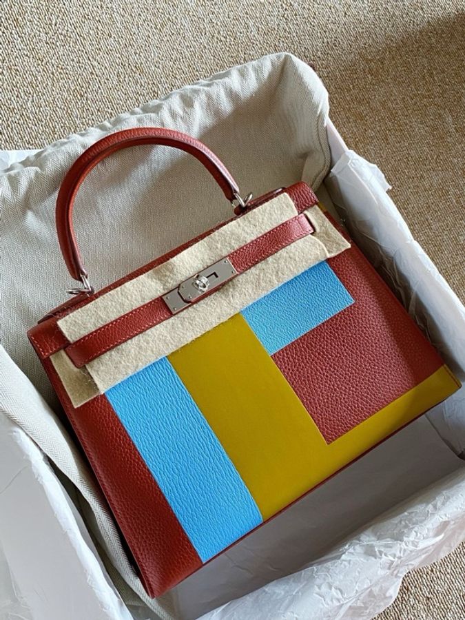 Hermes 愛馬仕Kelly 28 絕版字母包 Letter E-4