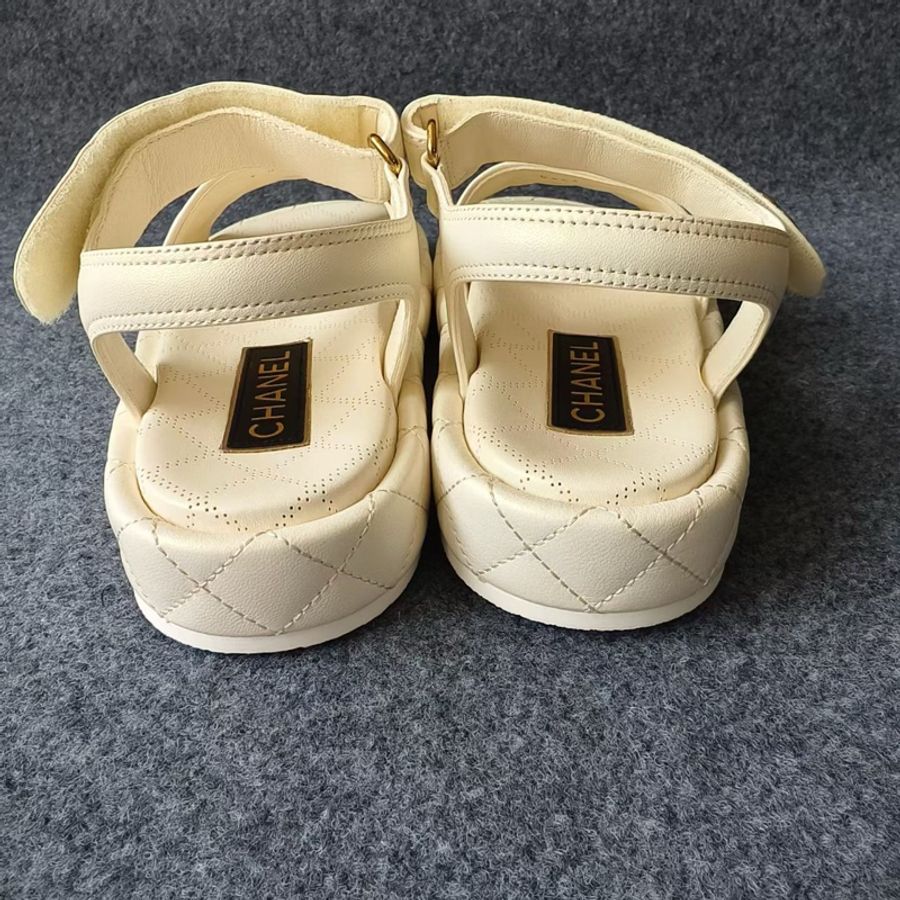Chanel 香奈兒 24c字母標語雙C菱格紋涼鞋 尺碼:37.5 成色:全新全套未使用-5