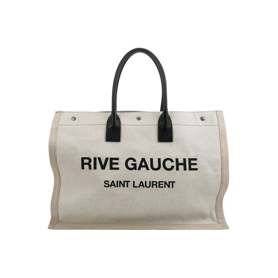 Saint Laurent Rive Gauche帆布塗佈帆布字母印花單肩包-0