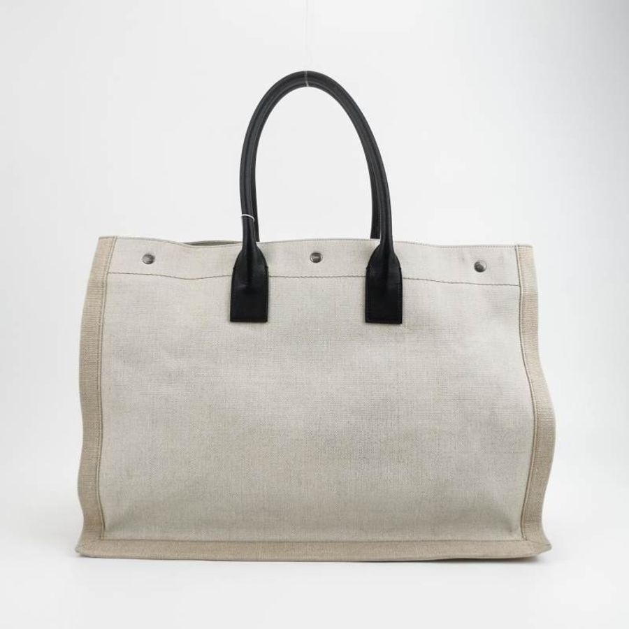 Saint Laurent Rive Gauche帆布塗佈帆布字母印花單肩包-4