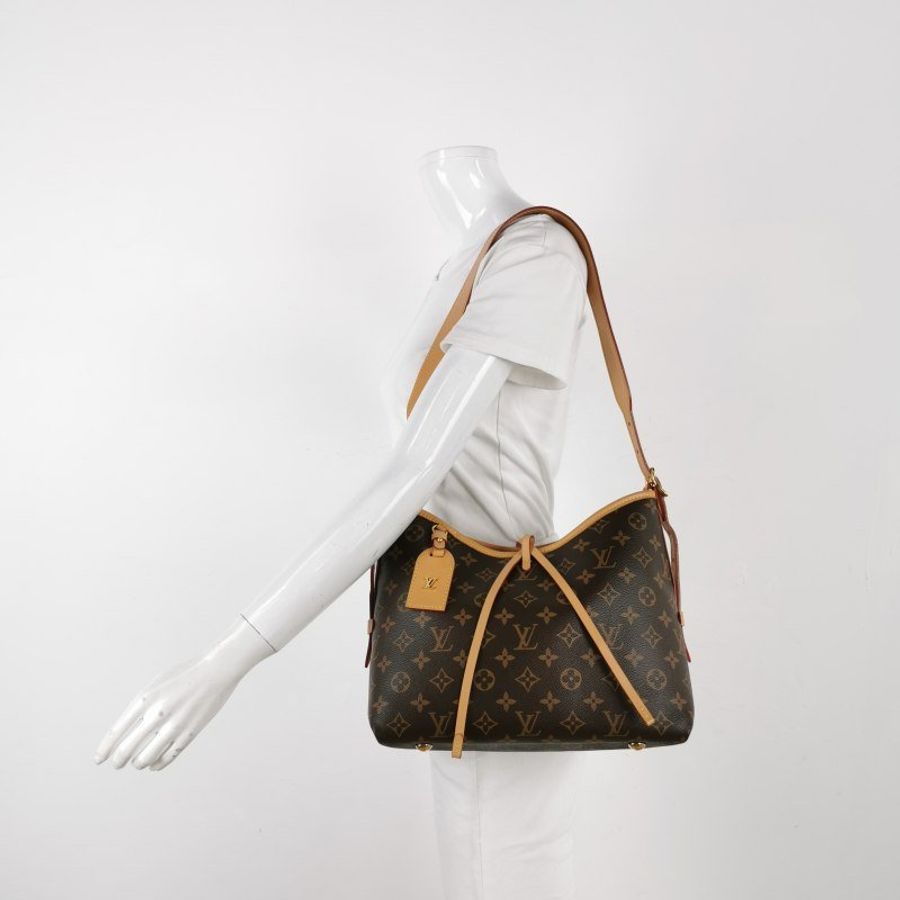 Louis Vuitton (LV) CarryAll小號植鞣革Monogram印花子母包肩包-1