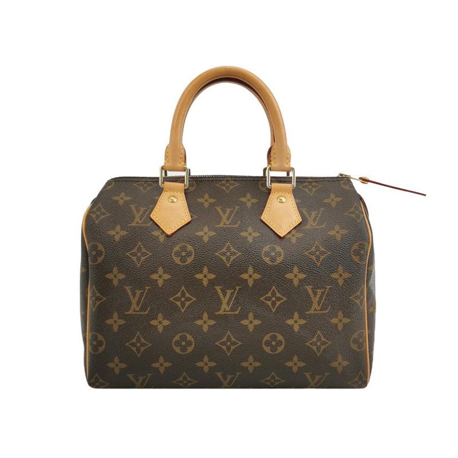 Louis Vuitton (LV) Speedy25植鞣革Monogram印花波士頓包手提包晶片款-0