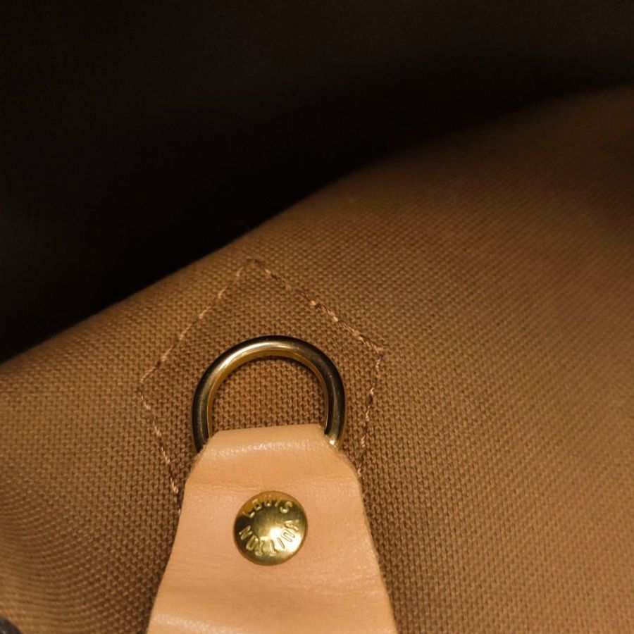 Louis Vuitton (LV) Speedy25植鞣革Monogram印花波士頓包手提包晶片款-11