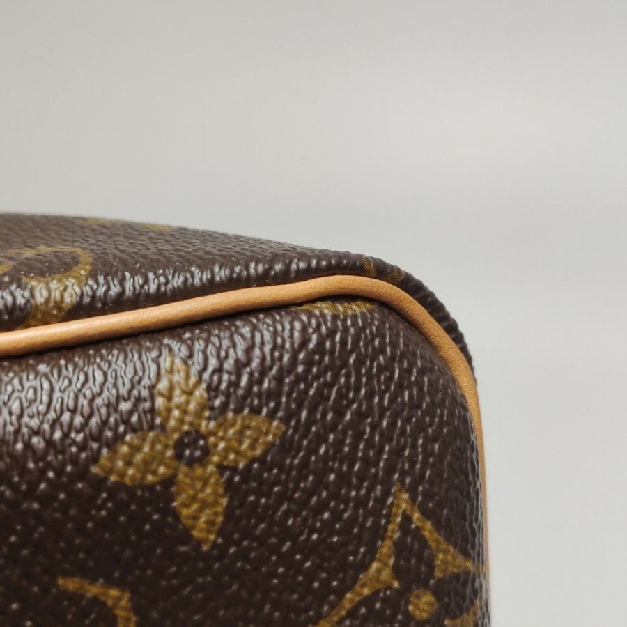 Louis Vuitton (LV) Speedy25植鞣革Monogram印花波士頓包手提包晶片款-13