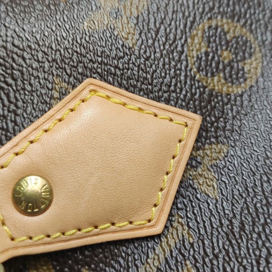 Louis Vuitton (LV) Speedy25植鞣革Monogram印花波士頓包手提包晶片款-14