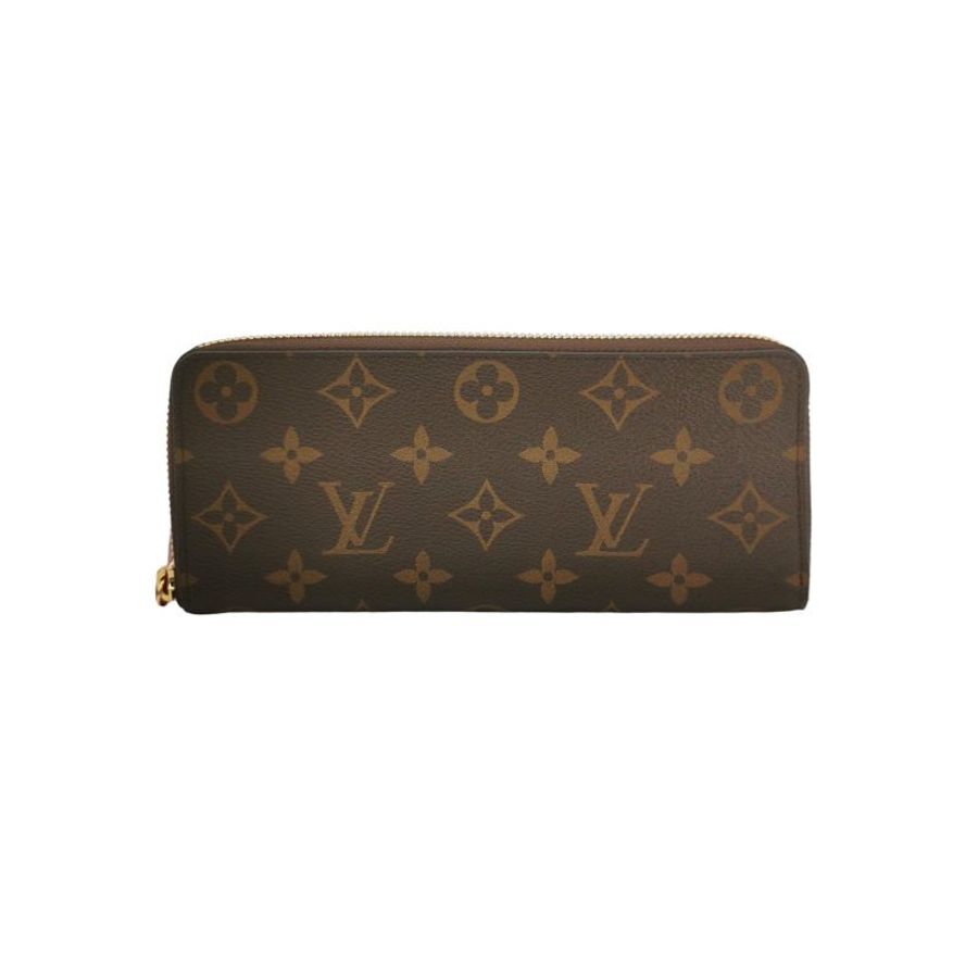 Louis Vuitton (LV) ClémenceMonogram印花環繞拉鍊皮夾晶片款-0