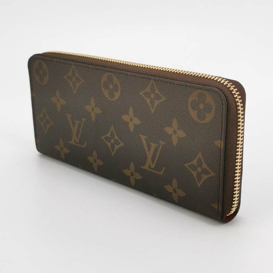Louis Vuitton (LV) ClémenceMonogram印花環繞拉鍊皮夾晶片款-1