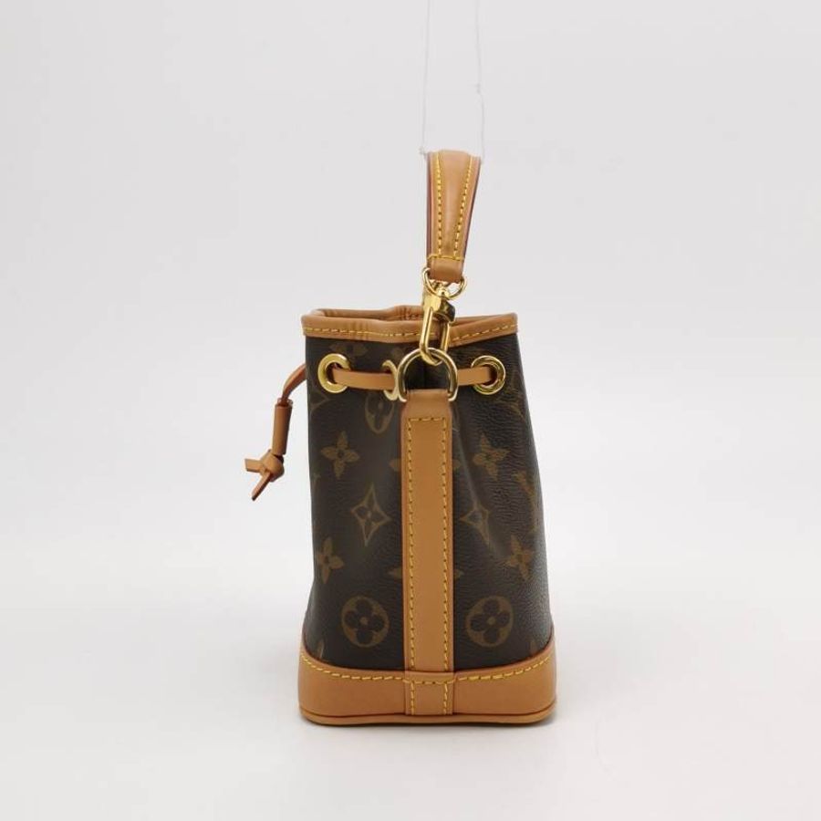 Louis Vuitton (LV) NOENano植鞣革Monogram印花抽繩斜挎包肩背包晶片款-2
