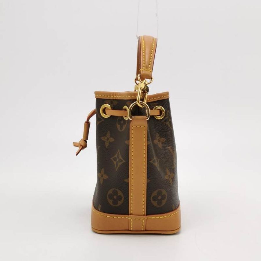 Louis Vuitton (LV) NOENano植鞣革Monogram印花抽繩斜挎包肩背包晶片款-3
