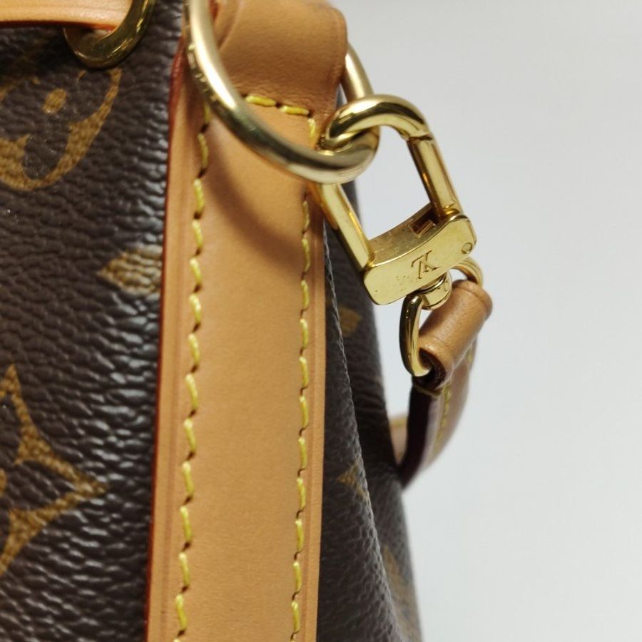 Louis Vuitton (LV) NOENano植鞣革Monogram印花抽繩斜挎包肩背包晶片款-10