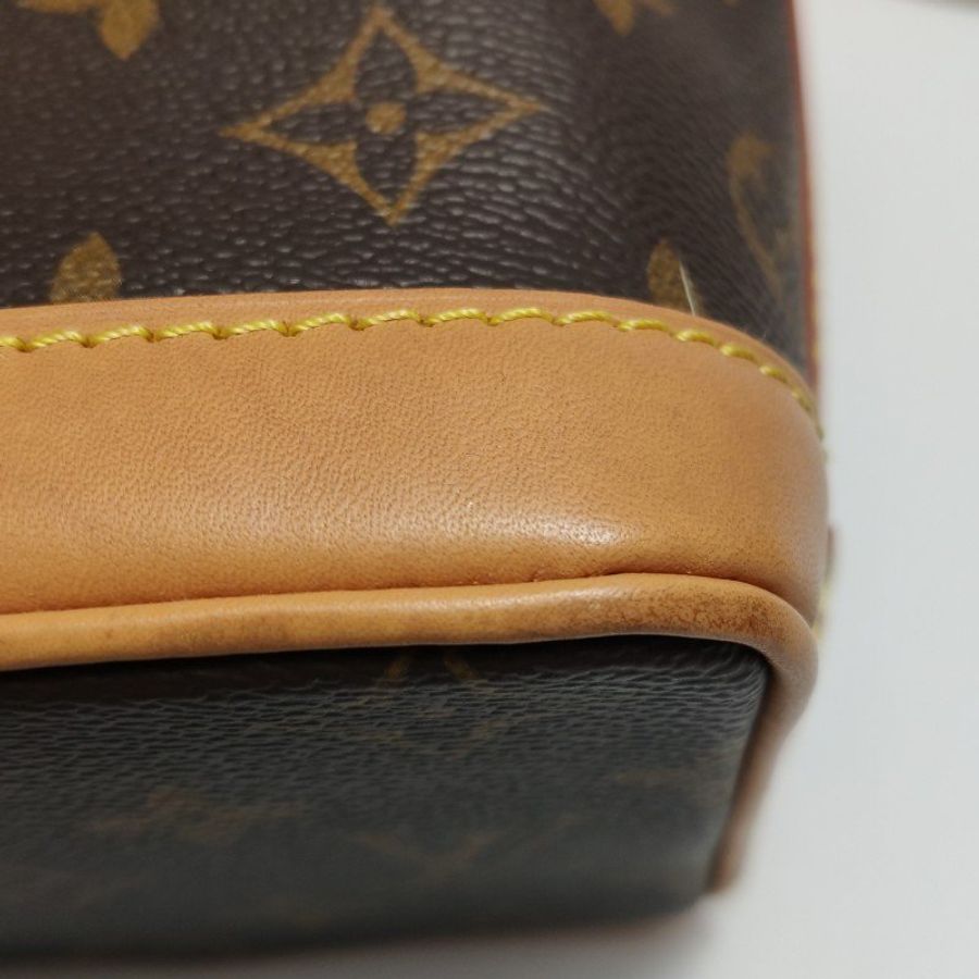 Louis Vuitton (LV) NOENano植鞣革Monogram印花抽繩斜挎包肩背包晶片款-16