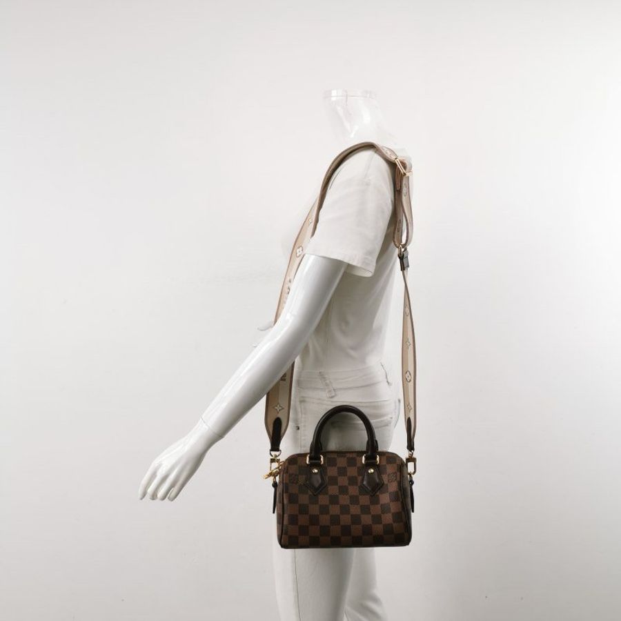 Louis Vuitton (LV) Speedy20牛皮棋盤格波士頓包肩包晶片款-1