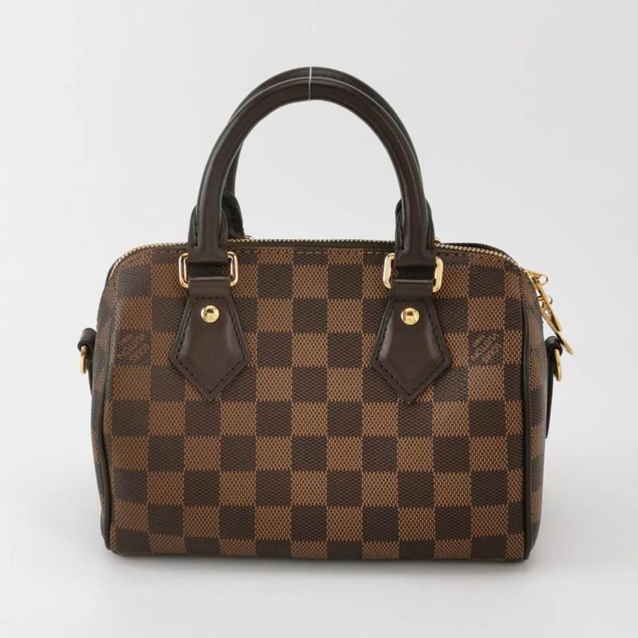 Louis Vuitton (LV) Speedy20牛皮棋盤格波士頓包肩包晶片款-4