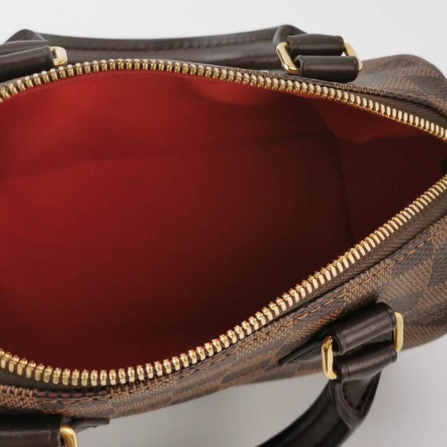 Louis Vuitton (LV) Speedy20牛皮棋盤格波士頓包肩包晶片款-6