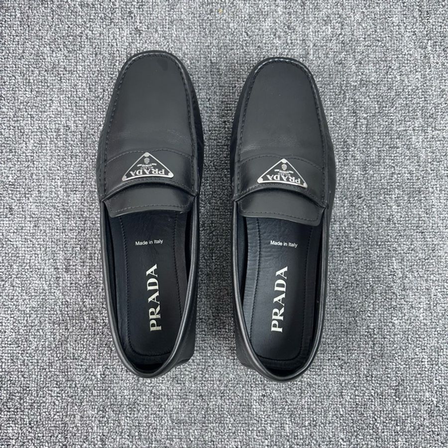 Prada/普拉達 三角標 樂福鞋 黑色一腳蹬/ 尺碼:41碼 7碼 成色:99新-4