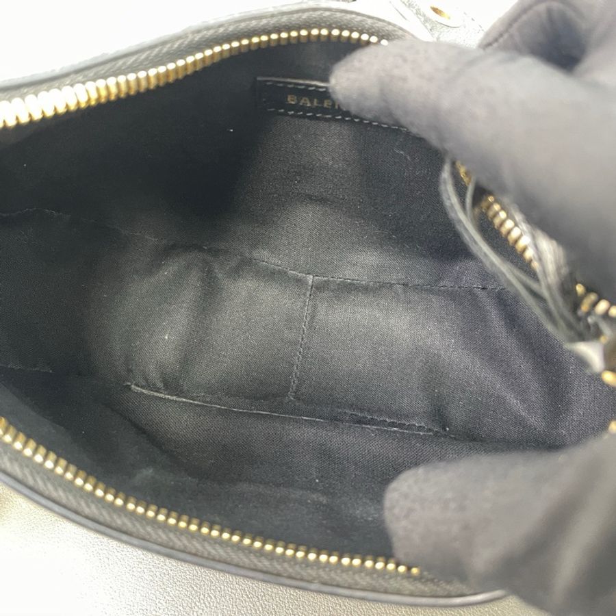 Balenciaga/巴黎世家 黑金 le cagole腋下機車包 斜背包-7
