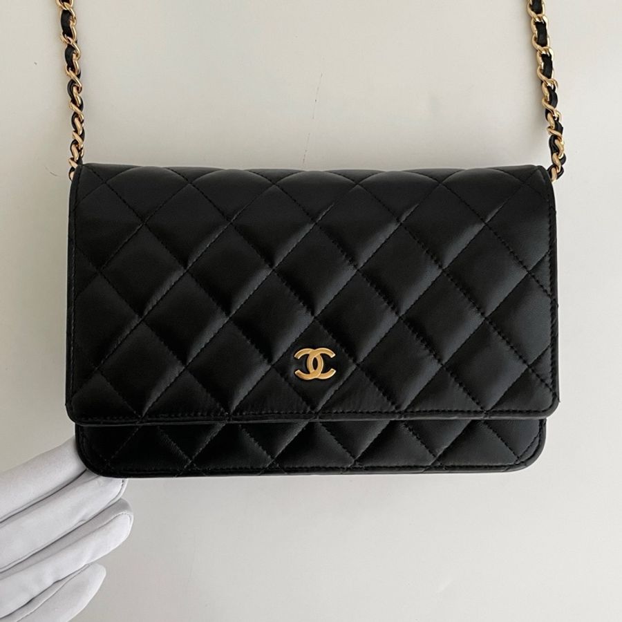 Chanel黑金羊Woc单肩斜挎包-0
