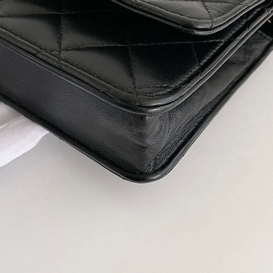 Chanel黑金羊Woc单肩斜挎包-6