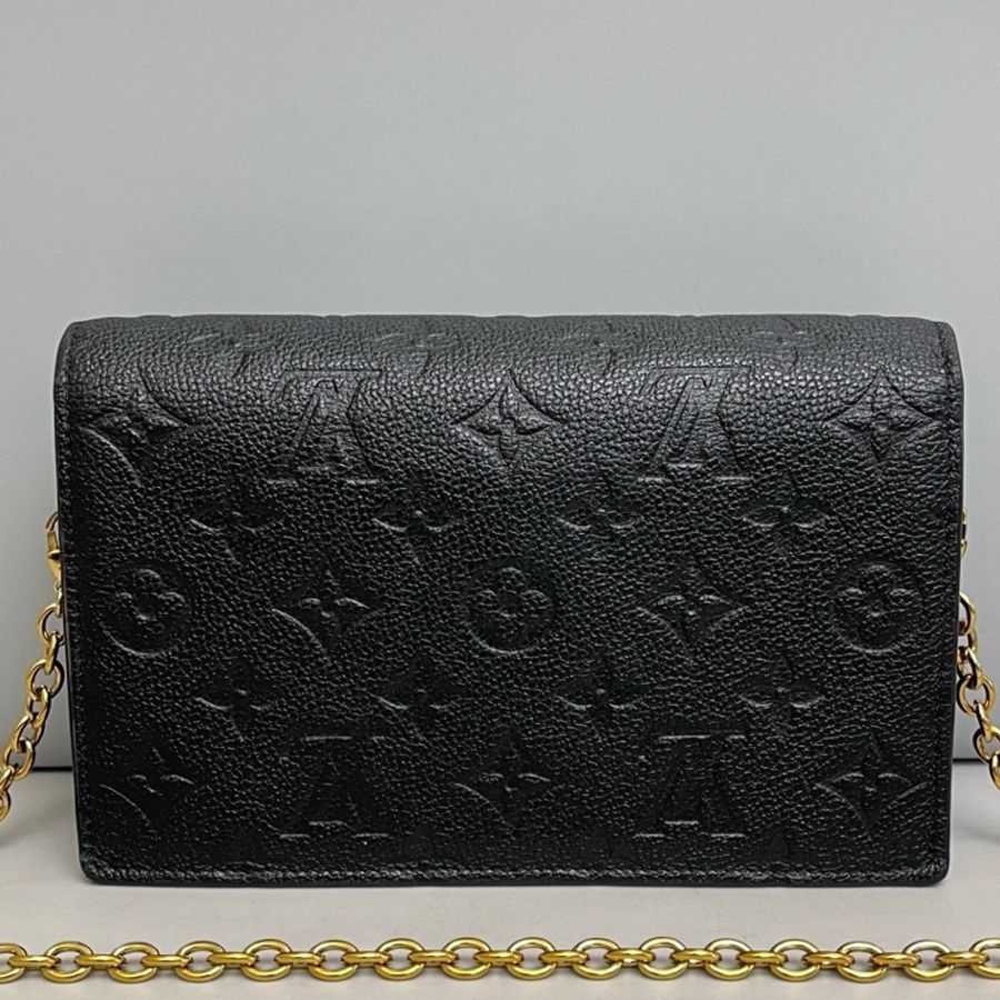 Louis Vuitton 路易威登 Vavin woc黑色全皮壓紋鏈條包芯片,尺寸 19×12×5-1