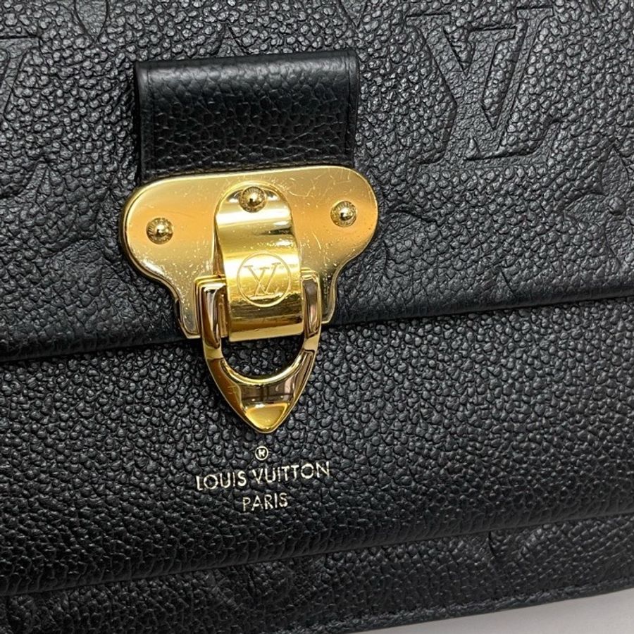 Louis Vuitton 路易威登 Vavin woc黑色全皮壓紋鏈條包芯片,尺寸 19×12×5-9