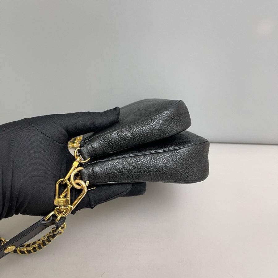 Louis Vuitton 路易威登 黑色全皮壓紋四合一 芯片款-4