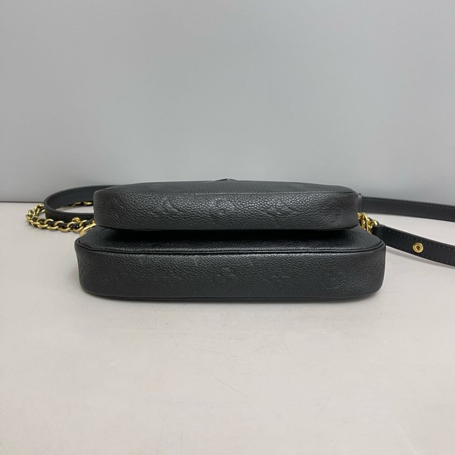 Louis Vuitton 路易威登 黑色全皮壓紋四合一 芯片款-5