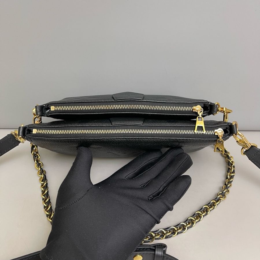 Louis Vuitton 路易威登 黑色全皮壓紋四合一 芯片款-6